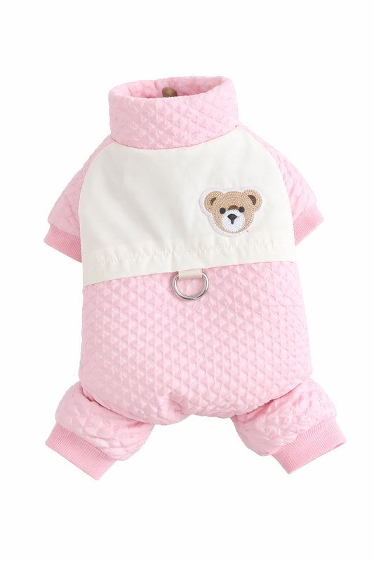 Ciepły kombinezon z misiem dla psa