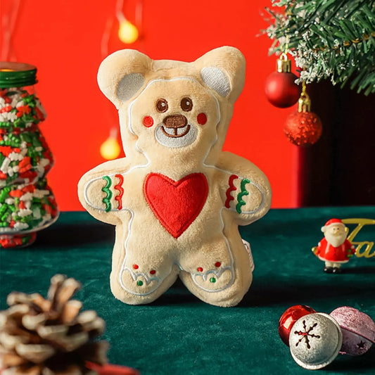 Świąteczne piszczące pluszowe zabawki dla psa i kota